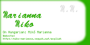marianna miko business card